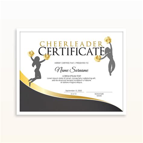 Free Printable Cheerleading Certificate Template