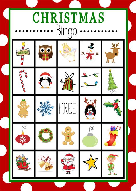 Free Printable Christmas Bingo Printable