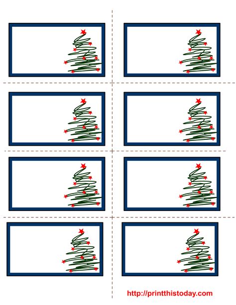 Free Printable Christmas Tags Template