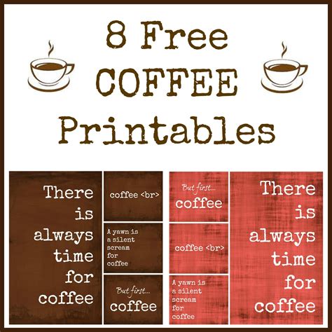 Free Printable Coffee Bar Printable