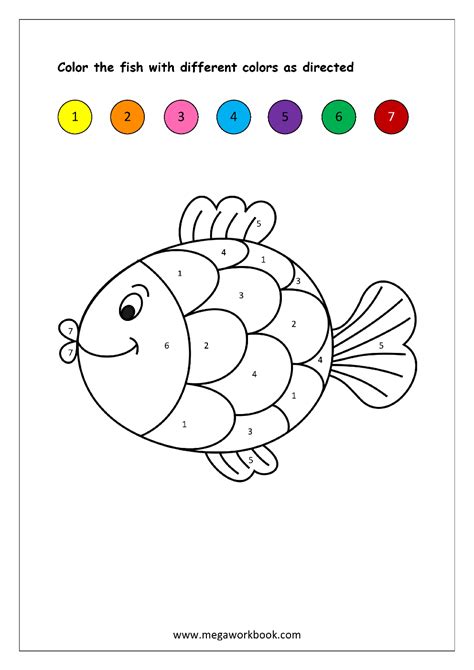 Free Printable Color By Numbers Worksheets Color Recognitio… in 2021