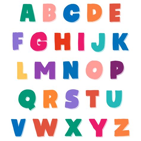 Free Printable Colored Letters Of The Alphabe