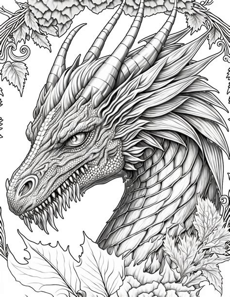 Free Printable Coloring Pages Hard Dragon Coloring Pages For Adults Full Size Png Download Seekpng