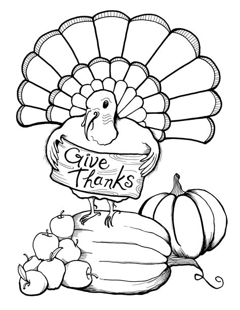 Free Printable Coloring Pages Thanksgiving