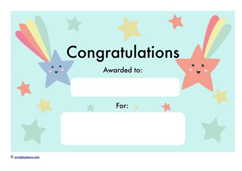 Free Printable Congratulations Certificate Template
