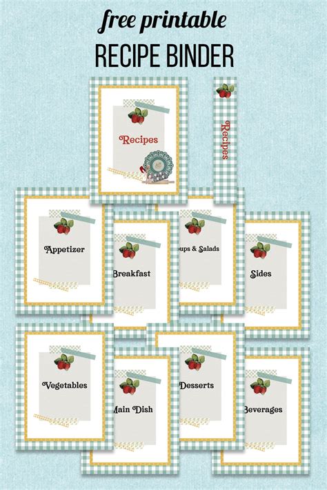 Free Printable Cookbook Divider Pages Cookbook Template Recipe Binder Template Diy Cookbook