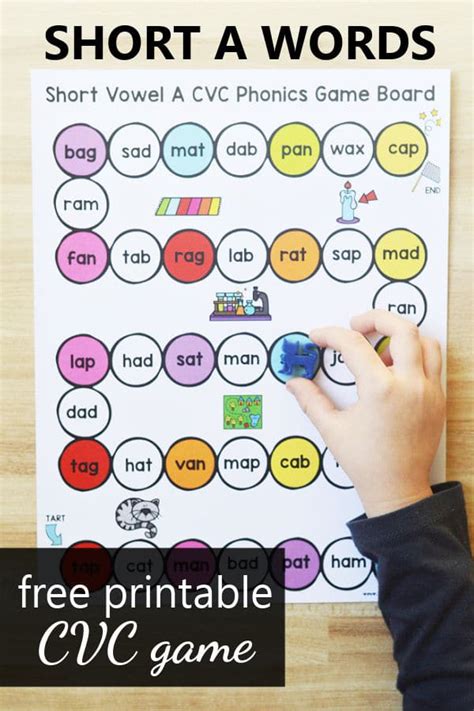 Free Printable Cvc Word Game Fantastic Fun Learning