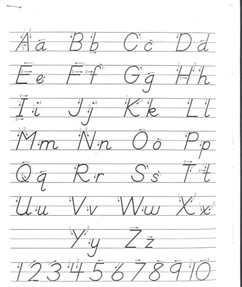Free Printable D Nealian Cursive Handwriting Worksheets Learning How