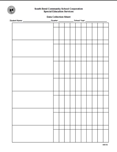 Free Printable Data Collection Sheets Template Business PSD, Excel