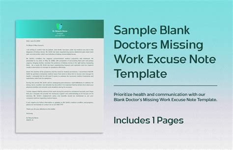 Free Printable Doctors Notes For Missing Work Free Sample, Example