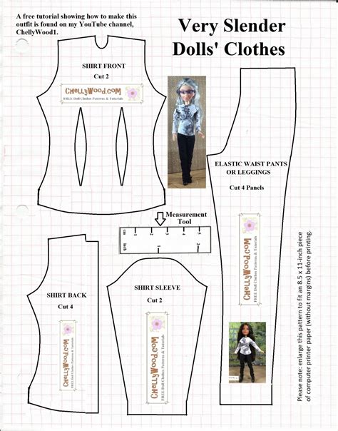 Free Printable Doll Clothes Patterns Customize and Print