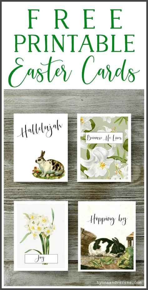 Free Printable Easter Cards Four Designs Hymns And Verses