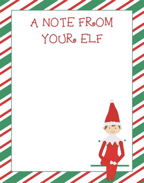 Free Printable Elf Notes from Santa Elf on the shelf, Elf on shelf