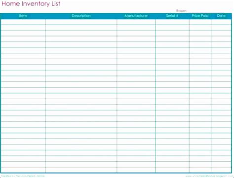 Free Printable Excel Spreadsheet Template