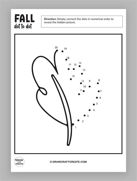 Free Printable Fall Dot To Dot Draw Craft Create