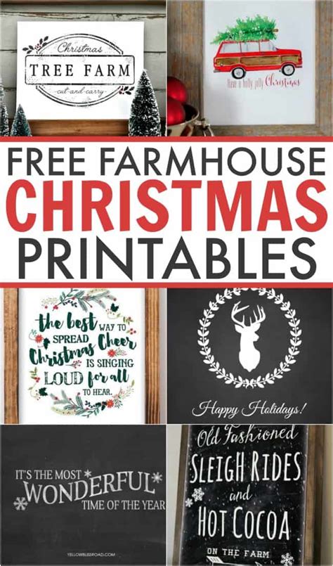 Free Printable Farmhouse Christmas Signs - BESTHOMISH