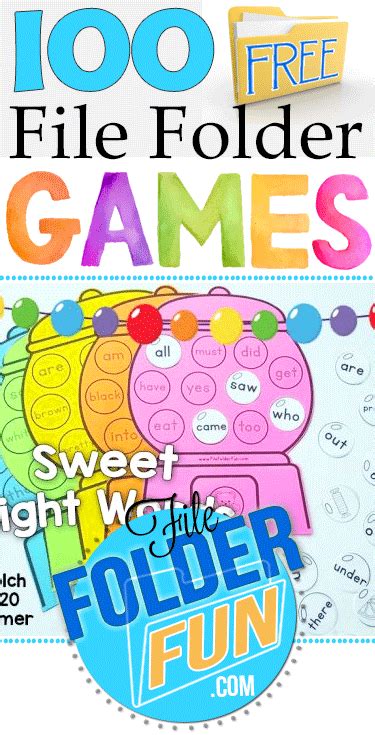 Free Printable File Folder Game Templates