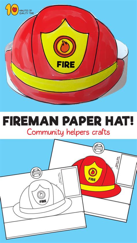 Free Printable Fire Hat Template