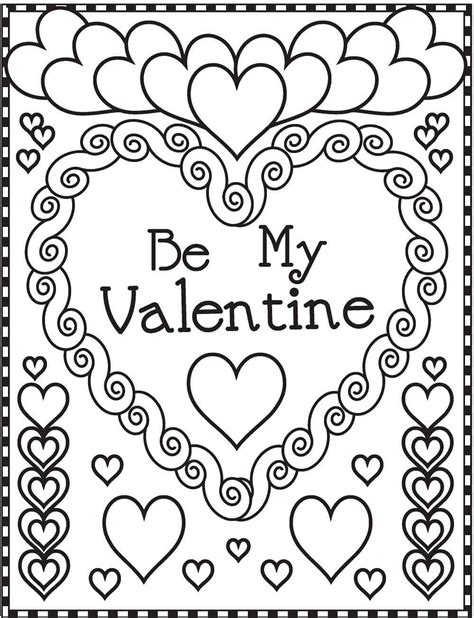 Free Printable Full Page Valentines Coloring Pages