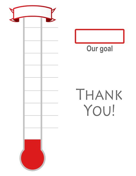 Free Printable Fundraising Thermometer Template