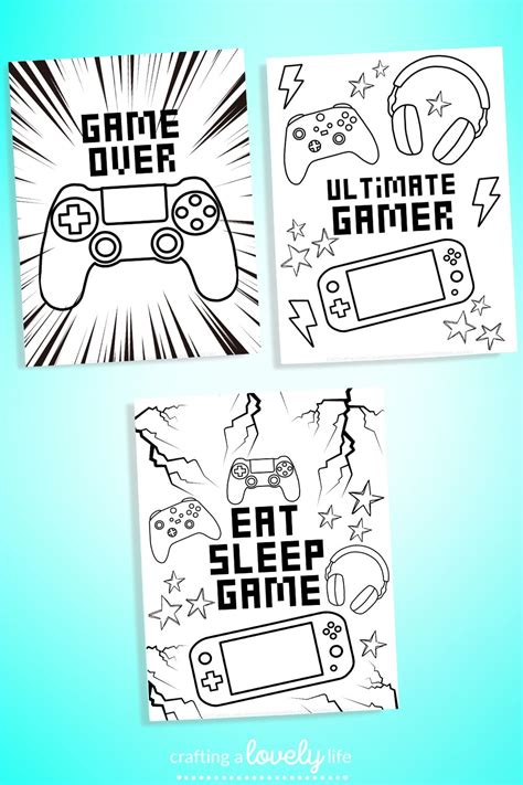 Free Printable Gamer Coloring Pages