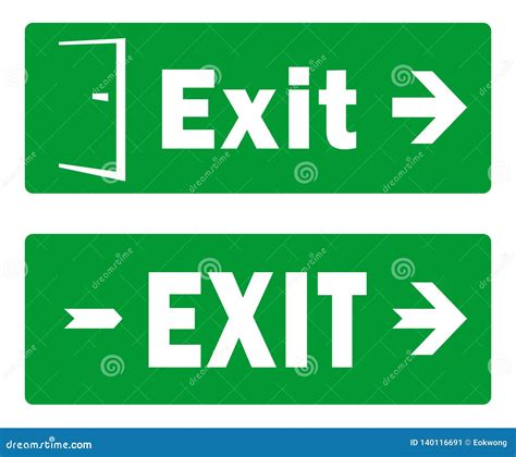 Free Printable Green Exit Signs