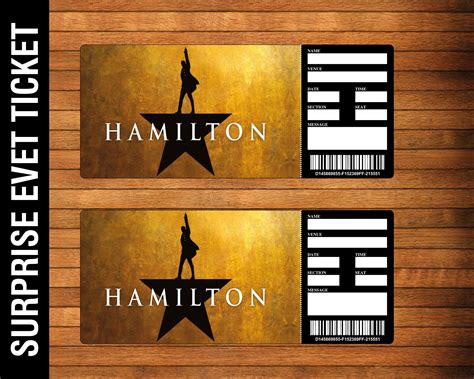 Free Printable Hamilton Tickets