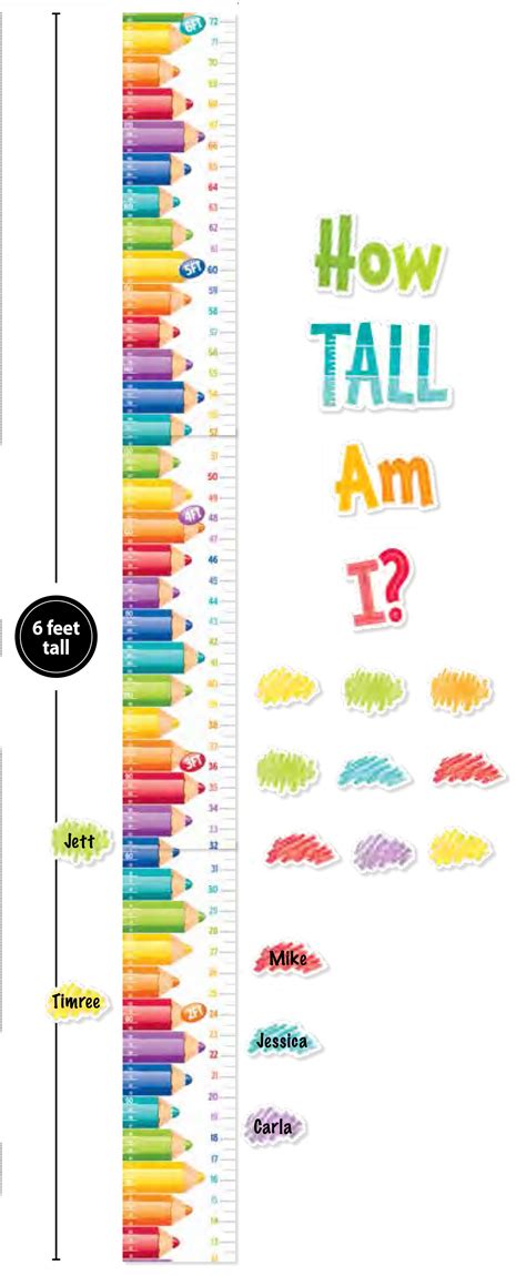 Free Printable Height Chart Classroom Printable Chart