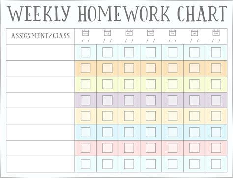 Free Printable Homework Reward Chart Printable Templates