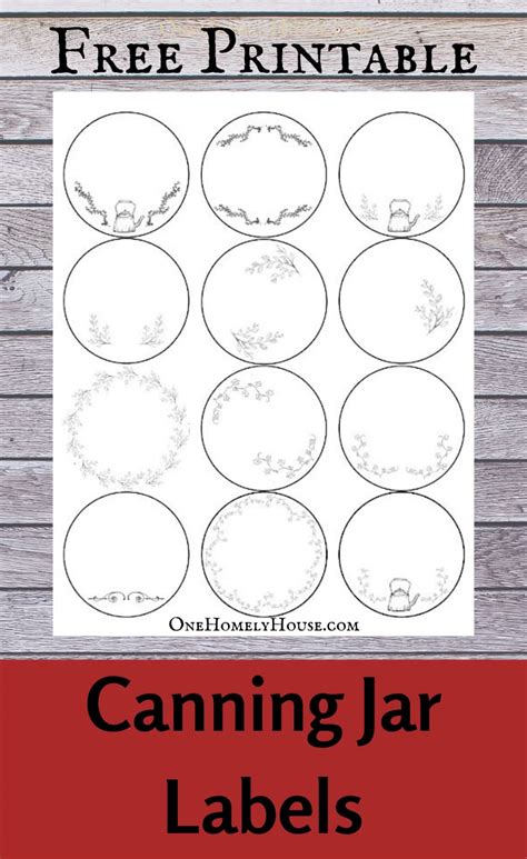 Free Printable Jar Labels Template Word
