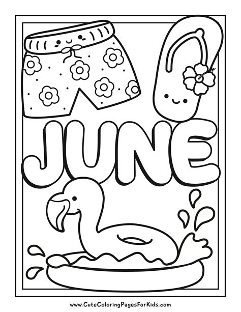 Free Printable June Coloring Pages