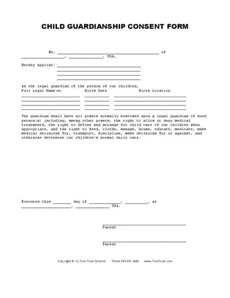 Free Printable Legal Guardianship Forms Check more at https