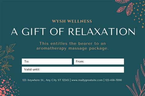 Free Printable Massage Voucher Template