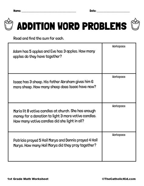 Free Printable Math Worksheets Word Problems First Grade Free Printable