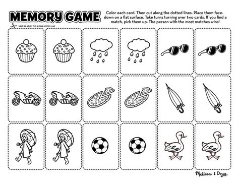 Free Printable Memory Games Worksheets Education Com