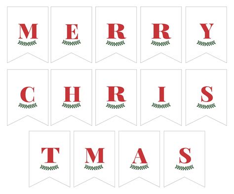 Free Printable Merry Christmas Banner Paper Trail Design