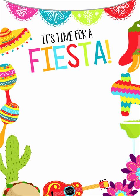 Free Printable Mexican Fiesta Invitation Template