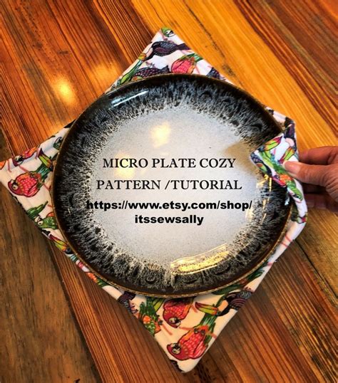 Free Printable Microwave Plate Cozy Pattern, Web fold in half and press