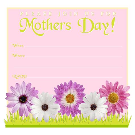 Free Printable Mothers Day Invitation Template