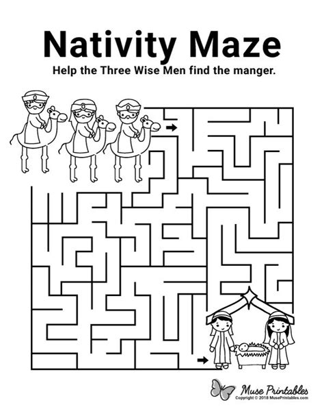 Free Printable Nativity Maze