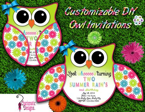 Free Printable Owl Invitations - Paper Trail Design