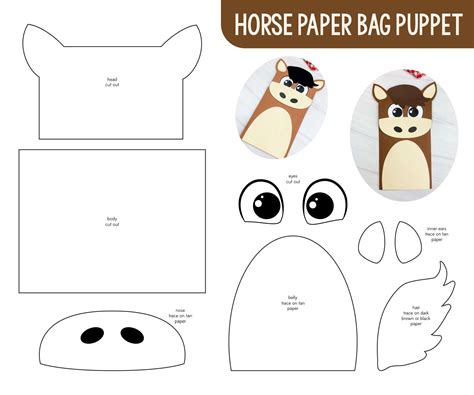 Free Printable Paper Bag Puppets Paper bag puppets, Paper bag crafts