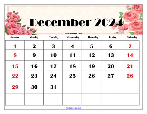 Free Printable Pdf 2024 Calendar December - 2024 Wall Calendar