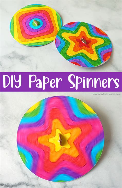 Free Printable Penny Paper Spinners artsy-fartsy mama