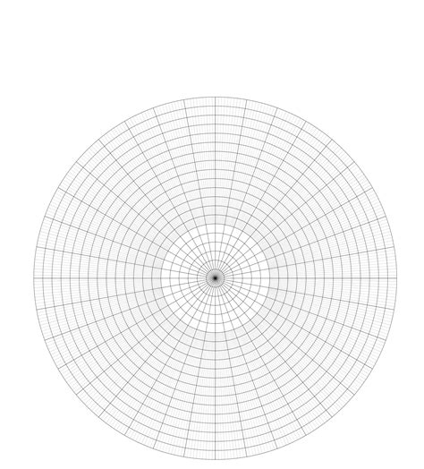 Free Printable Polar Graph Paper or Circular Grid Paper Template PDF