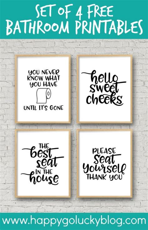 Free Printable Printable Bathroom Quotes