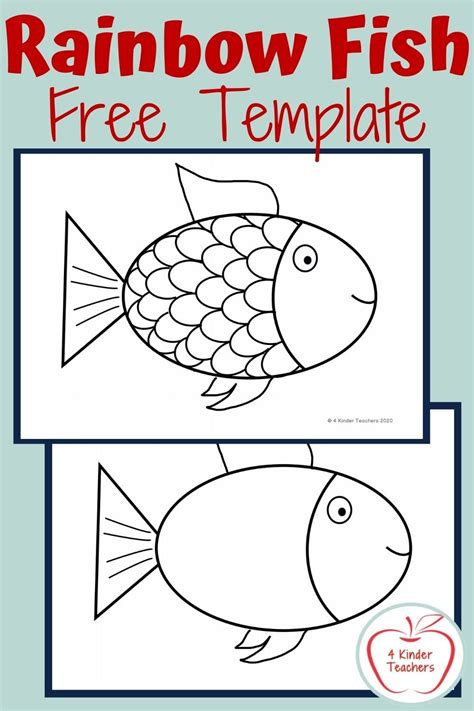 Free Printable Rainbow Fish Template