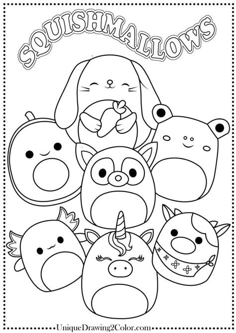 Free Printable Rare Squishmallows Coloring Pages