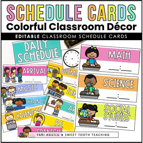 Free Printable Schedule Cards For Classroom