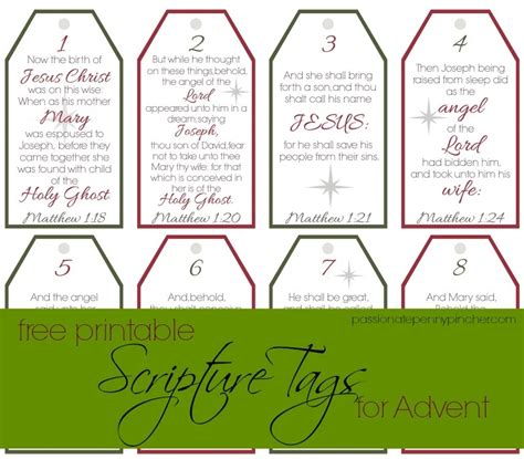 Free Printable Scripture Tags For Advent (& Happy Thanksgiving Free